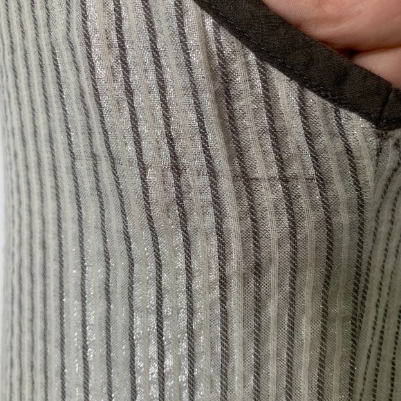 Ace & Jig Women's V Neck Sleeveless Cream Metallic Mini Dress Size Small - Picture 6 of 9